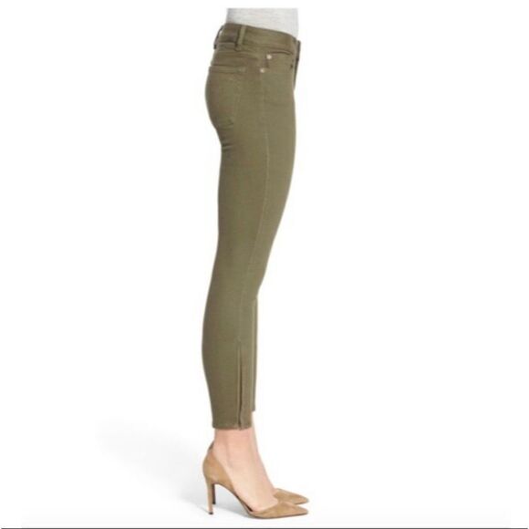 DL1961 Florence Intasculpt Skinny Zip Ankle Mid-Rise Jeans Green 24 - Picture 1 of 15